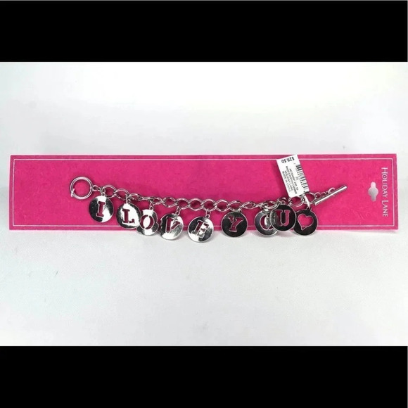 NWT Holiday Lane I Love You Charm Bracelet - Picture 2 of 2